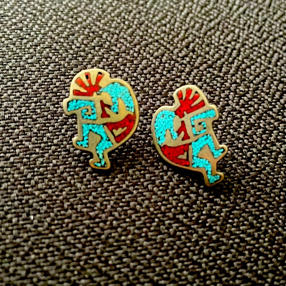 Kokapeli Turquoise Earrings
